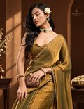 Riyasat Studio - Golden Shine Soft Chiffon Saree with Blouse Piece
