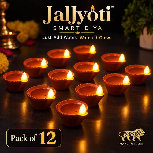 JalJyoti™ Water-Powered SmartDiya - Pack of 12